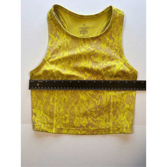 Sweaty Betty Flatter Me Neon Snake Print Cropped Vest Tank Size Extra Small - Picture 5 of 9